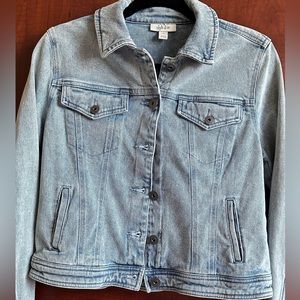 NWOT Style & Co Light Color Denim Jacket Size XS Stretches